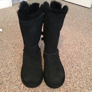 Black ugg bailey bow tall boots